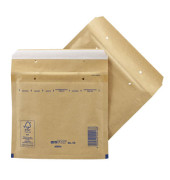 Luftpolstertaschen AROFOL CD | 200x175+50mm MEDIA CD, 2FVAF000013, innen 180x165mm, haftklebend + Lochung für Klammer, braun